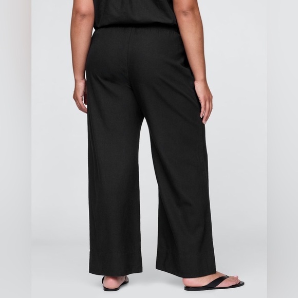 NWT! GAP Black Linen-Blend Easy Wide-Hem Pants - Multiple Sizes 🔹 - Picture 6 of 10